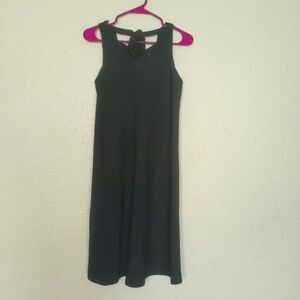new armani exchange Black sleeveless dress with ties on the back size 4 to the k